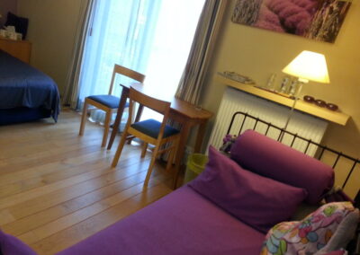 Kamer Lavendel met extra bed.
